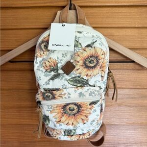 O’Neill Sunflower Mini Backpack Floral Canvas Festival Bag NWT